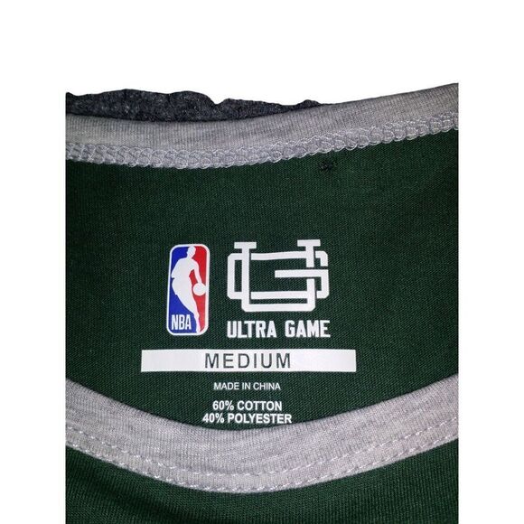 NBA Ultra‎ Game Tshirt Women Sz M Milwaukee Bucks 3/4 Sleeve Sportswear NWT - Picture 6 of 7